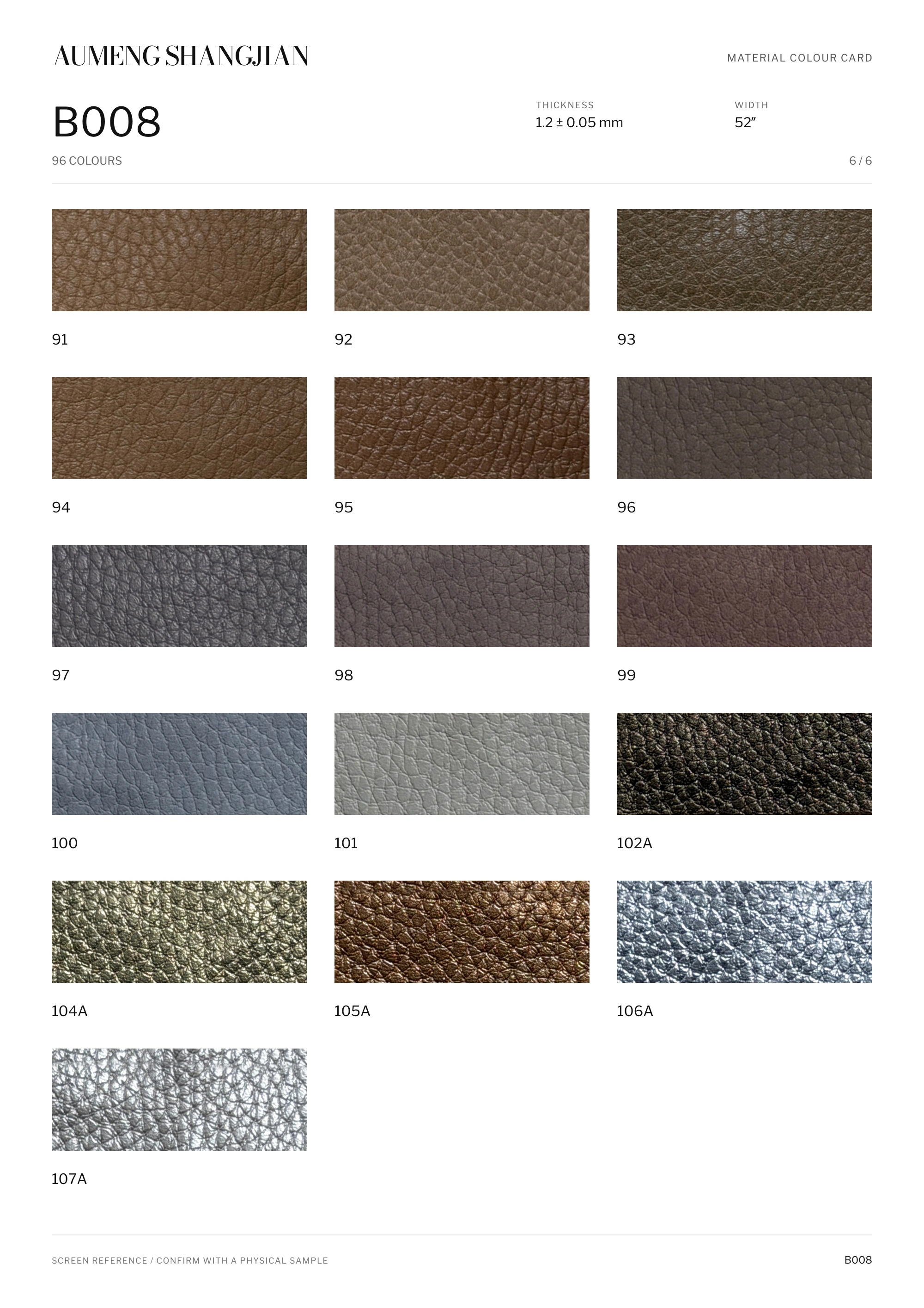 B008 Creased grain · Electronic colour card · 6 / 6